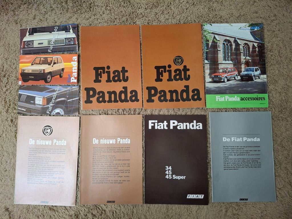 Uitgebreid lot autofolders Fiat Panda 1e generatie, Boeken, Auto's | Folders en Tijdschriften, Verzenden, Overige merken