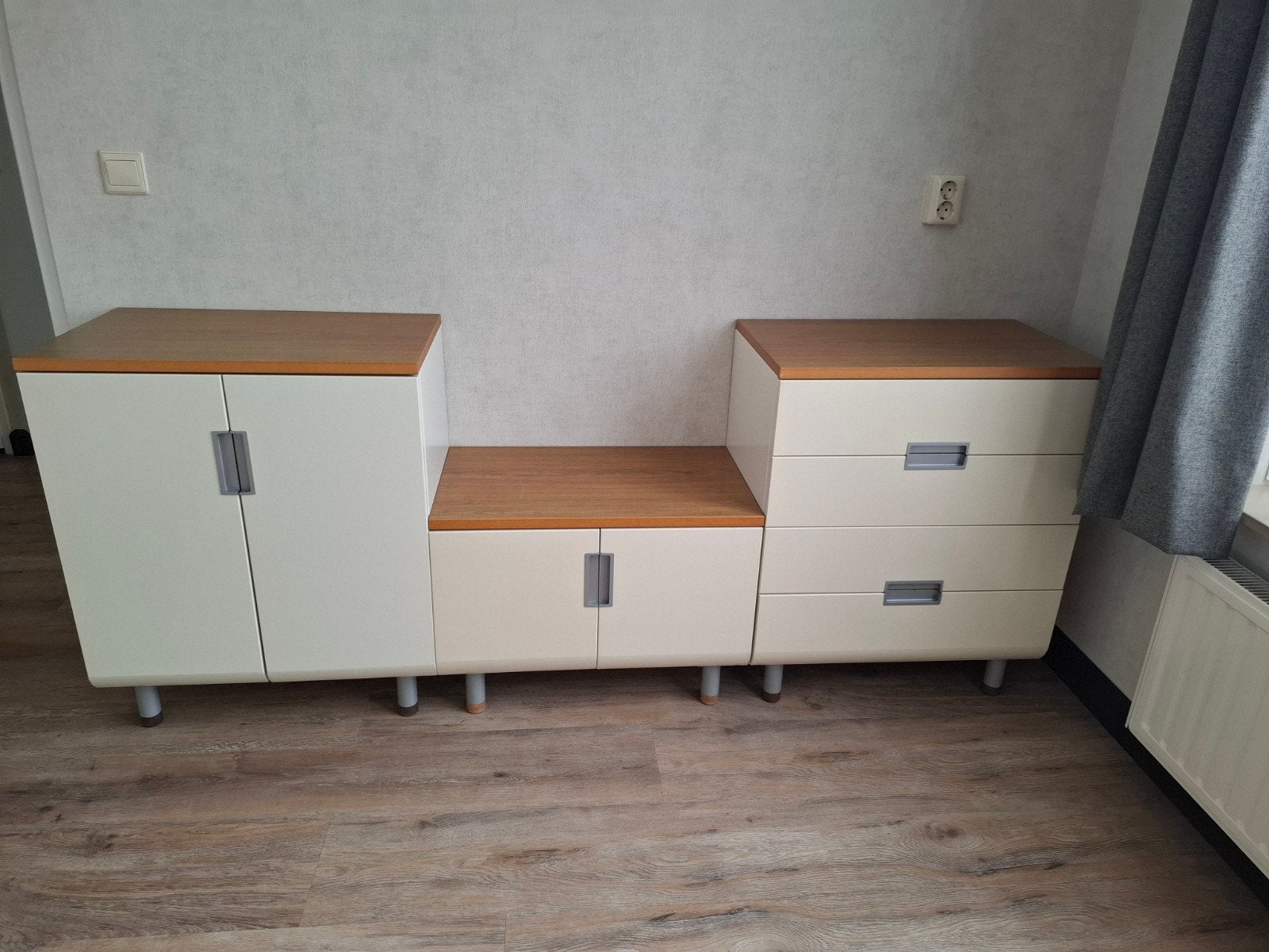 Vintage kastenset inclusief nachtkastjes, Huis en Inrichting, Ophalen, Gebruikt