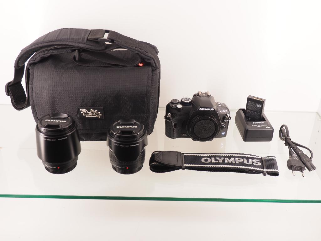 In zeer goede staat Olympus E-420 met 14-42 / 40-150  en tas, Spiegelreflex, Ophalen of Verzenden, Zo goed als nieuw, Olympus