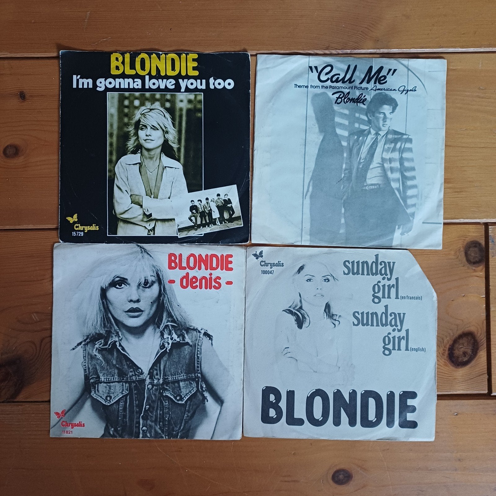 4 Blondie singels, Ophalen of Verzenden, Gebruikt, 7 inch, Pop