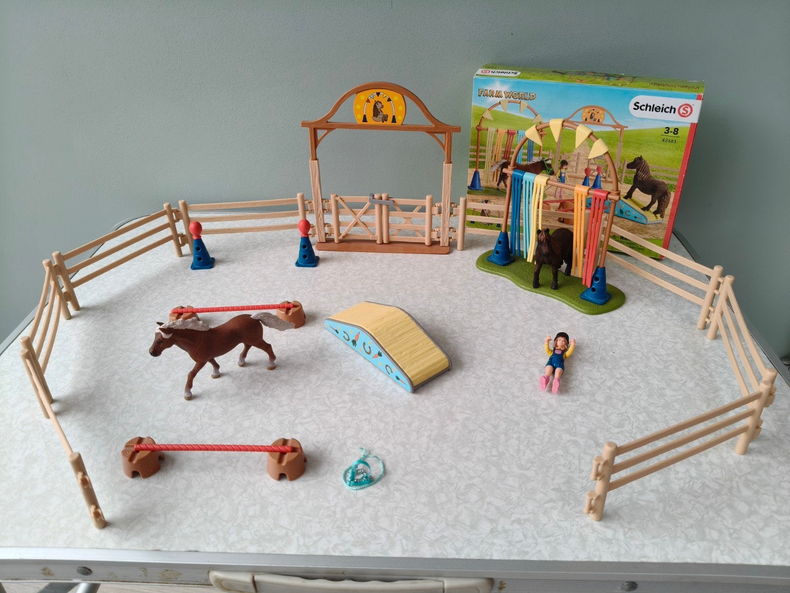 Schleich pony agility behendigheid training 42481, Ophalen of Verzenden, Zo goed als nieuw, Jongen of Meisje