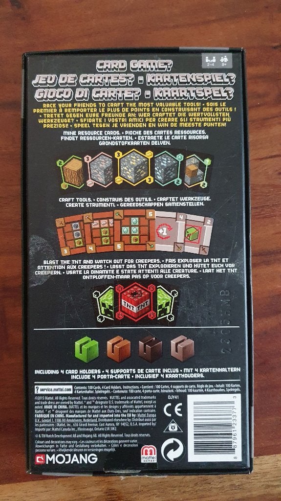 Minecraft kaarstpel, Mojang. Compleet en als nieuw. 5C7, Tweedehands verkoop, Tweedehands verkoop, Gebruikt, Ophalen of Verzenden