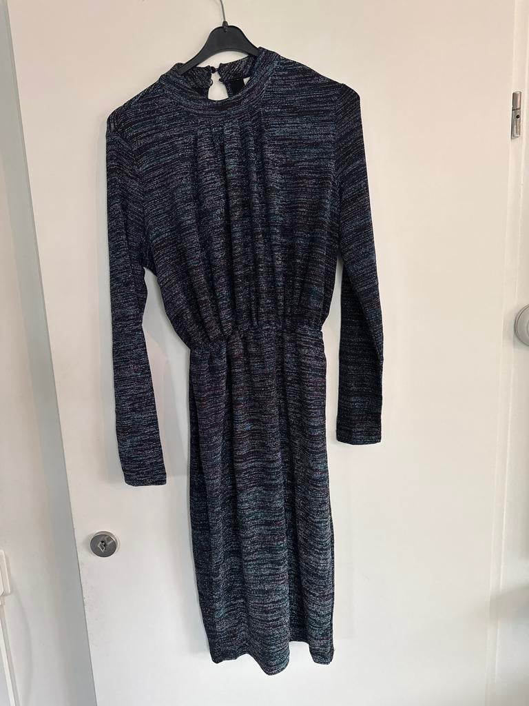 YAS Yasyenna L/S Jurk - Zwart/Multicolor, Maat M, Maat 38/40 (M), Zwart, Nieuw, Ophalen of Verzenden
