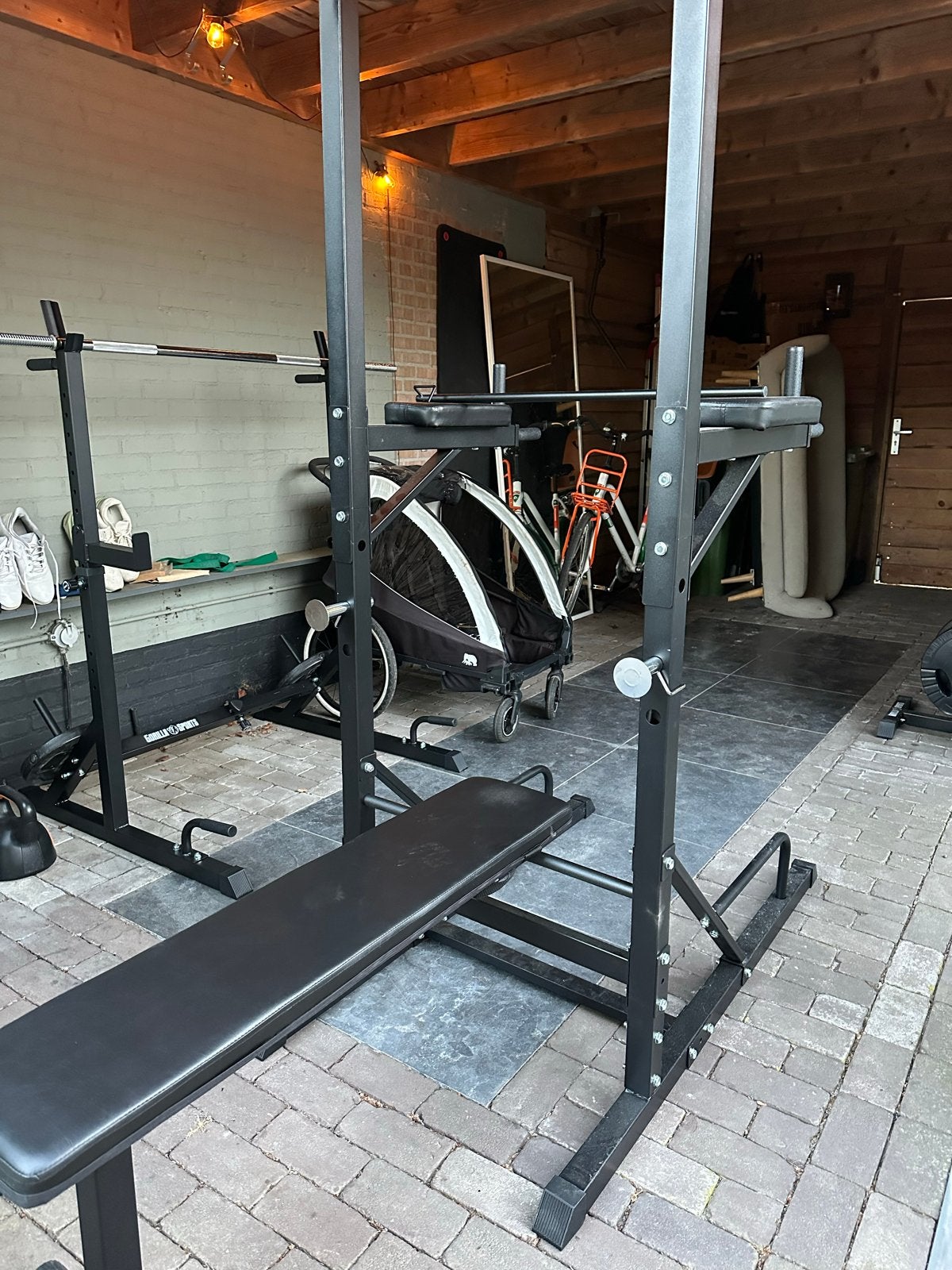 Multistation Krachtstation voor Thuis Workouts, Sport en Fitness, Fitnessapparatuur, Gebruikt, Krachtstation, Armen, Metaal, Ophalen
