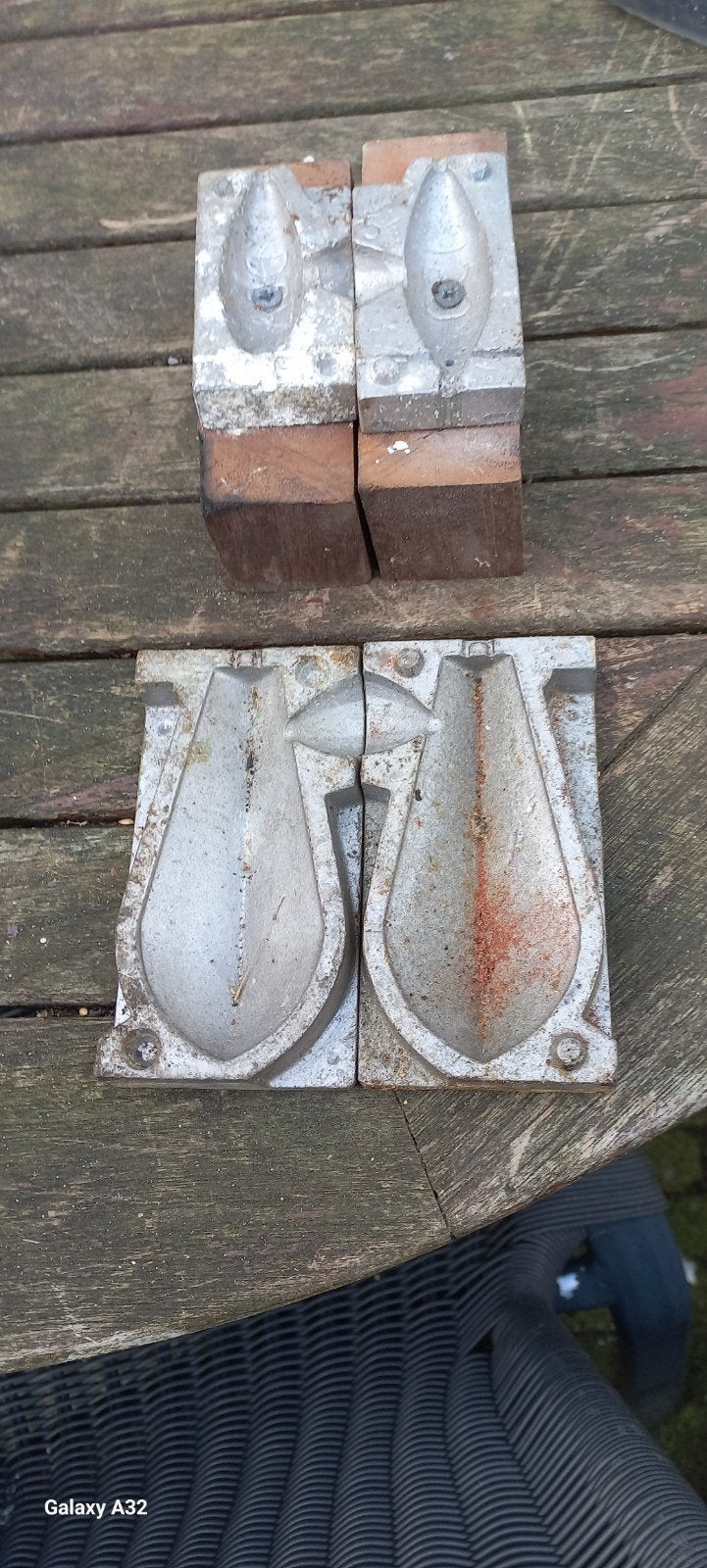 Gietmallen werplood aluminium, Watersport en Boten, Hengelsport | Zeevissen, Ophalen of Verzenden, Dobber of Lood