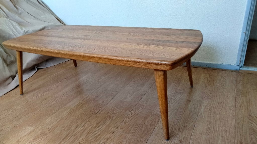 Salontafel Scandinavisch stijl eiken in goede staat, Ophalen, 100 tot 150 cm, Eikenhout, Scandinavisch
