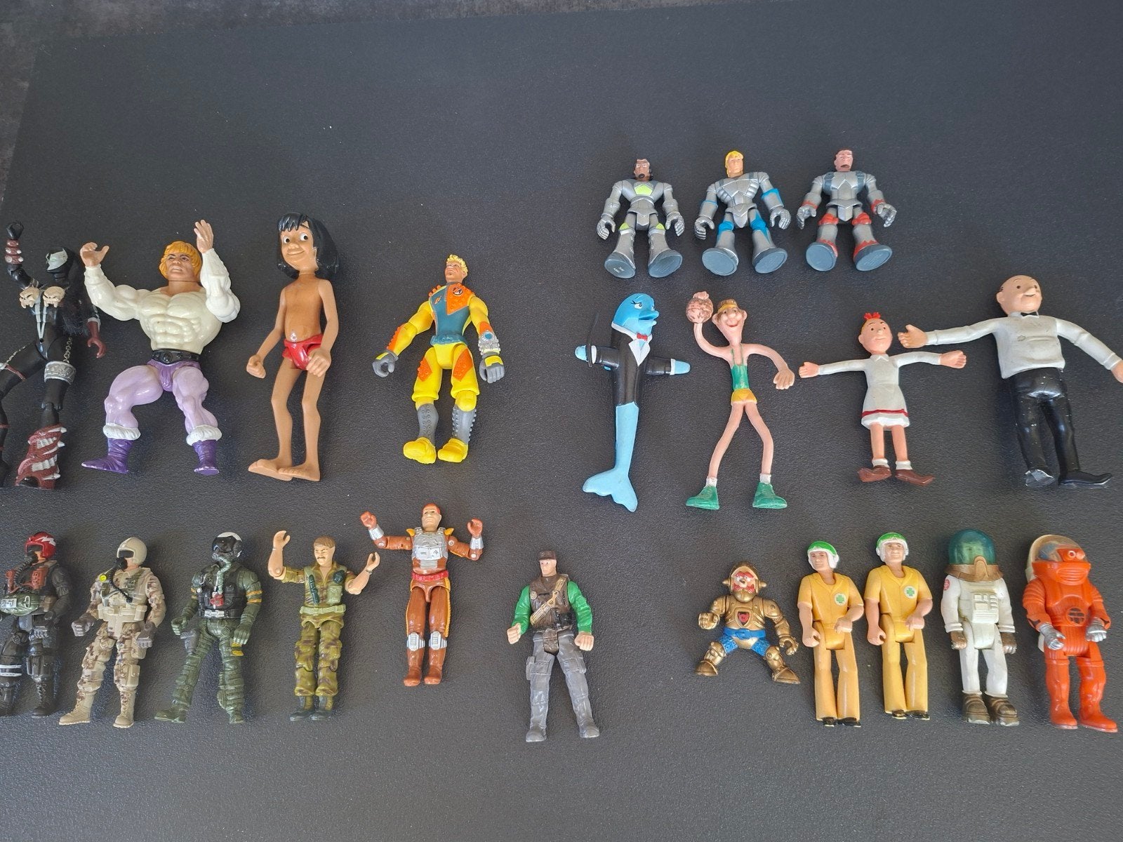 Figuren uit de vintage jaren o.a.H-Man - G.I.Joe - Mogli enz, Ophalen of Verzenden