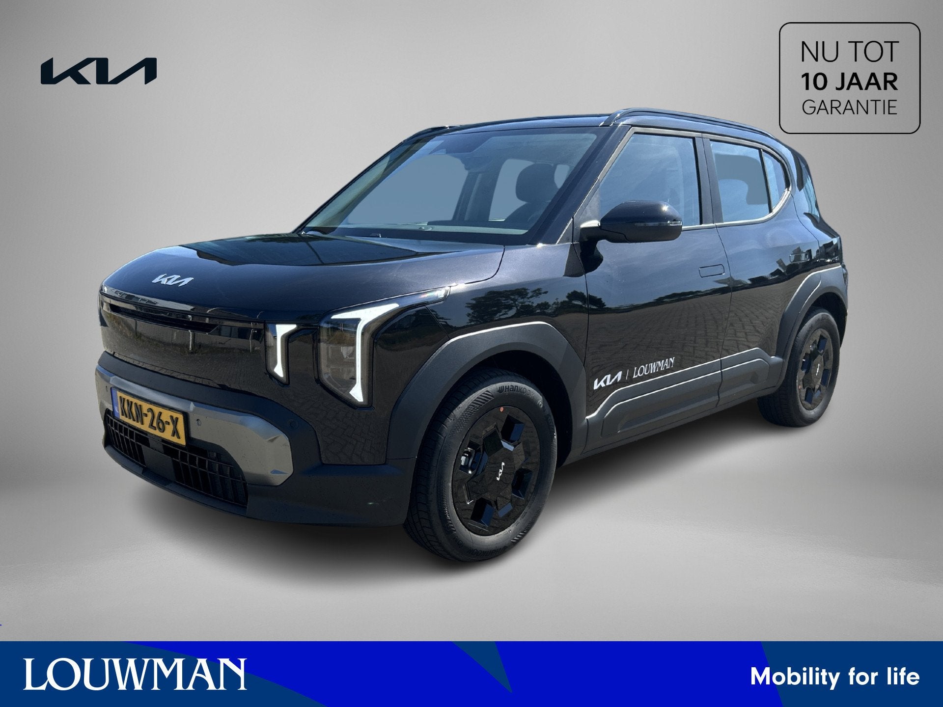 Kia EV2 Air 42.2 kWh 4p. | Company Car | 10 Jaar Garantie |, 12 maanden, Stof, 1520 kg, Zwart