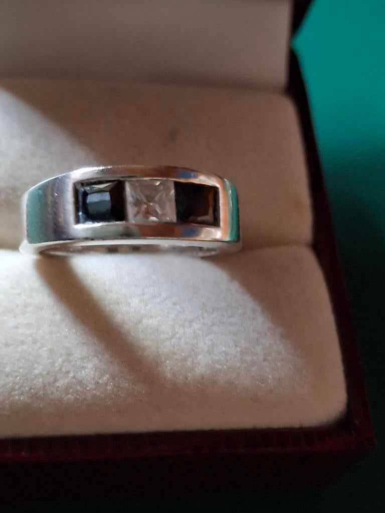 Zilveren ring ringmaat 16mm, Antiek en Kunst, Ophalen of Verzenden