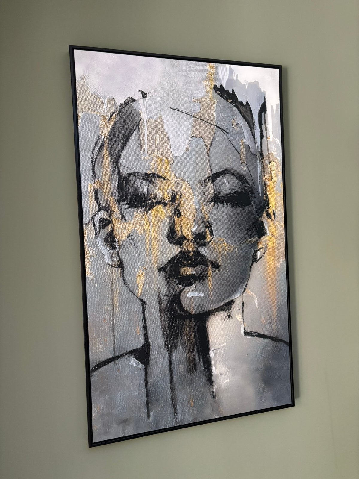 schilderij met zwarte baklijst 70x120cm, Ophalen