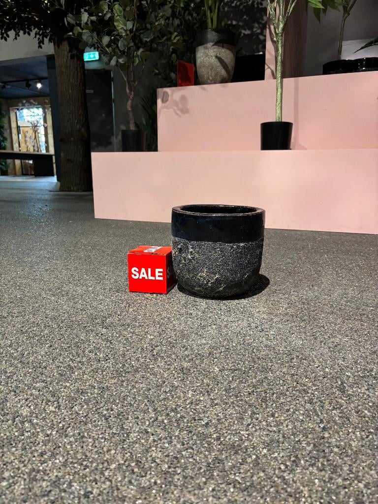 Keramiek pot Lava Serie Black 25 x 22, Ophalen, Steen, Minder dan 30 cm, Minder dan 60 cm
