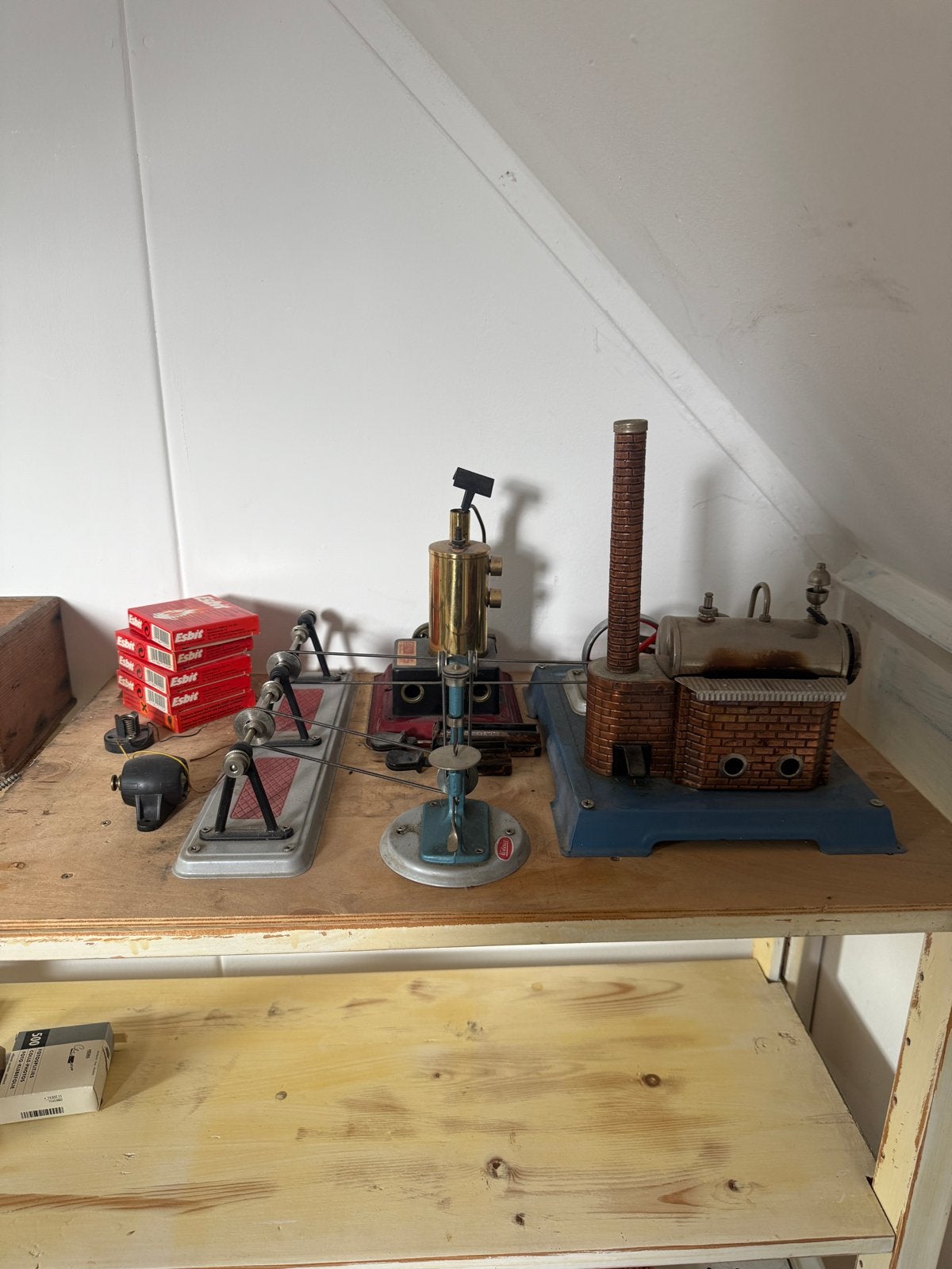 Stoommachines met esbit - Vintage modelbouw, Ophalen of Verzenden, Gebruikt, Jongen of Meisje