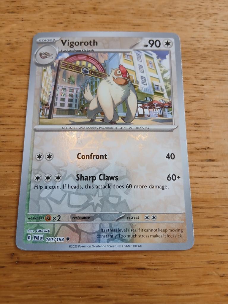 Vigoroth Pokémon Kaart 161/193 - 2023, Ophalen of Verzenden
