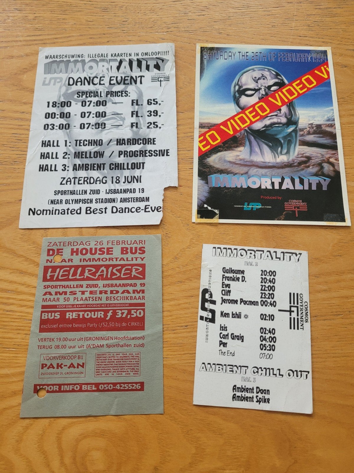 Immortality / hellraiser flyers (hardcore gabber thunderdome, Ophalen of Verzenden