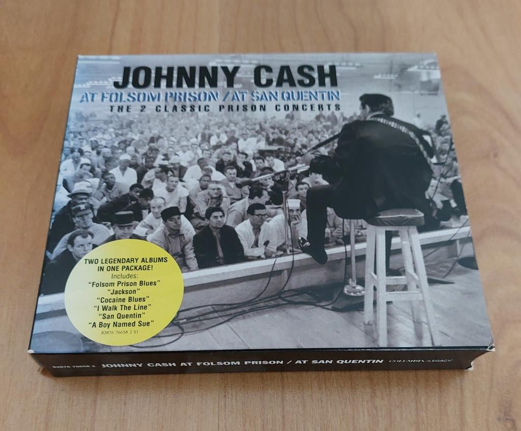 Johnny Cash - At Folsom Prison / At San Quentin, Ophalen of Verzenden, Zo goed als nieuw