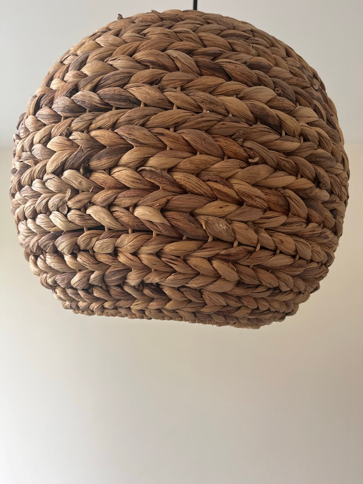 Rotan hanglamp met E27 fitting, Ophalen of Verzenden, Zo goed als nieuw, Natuurlijk materiaal, E27 (groot)