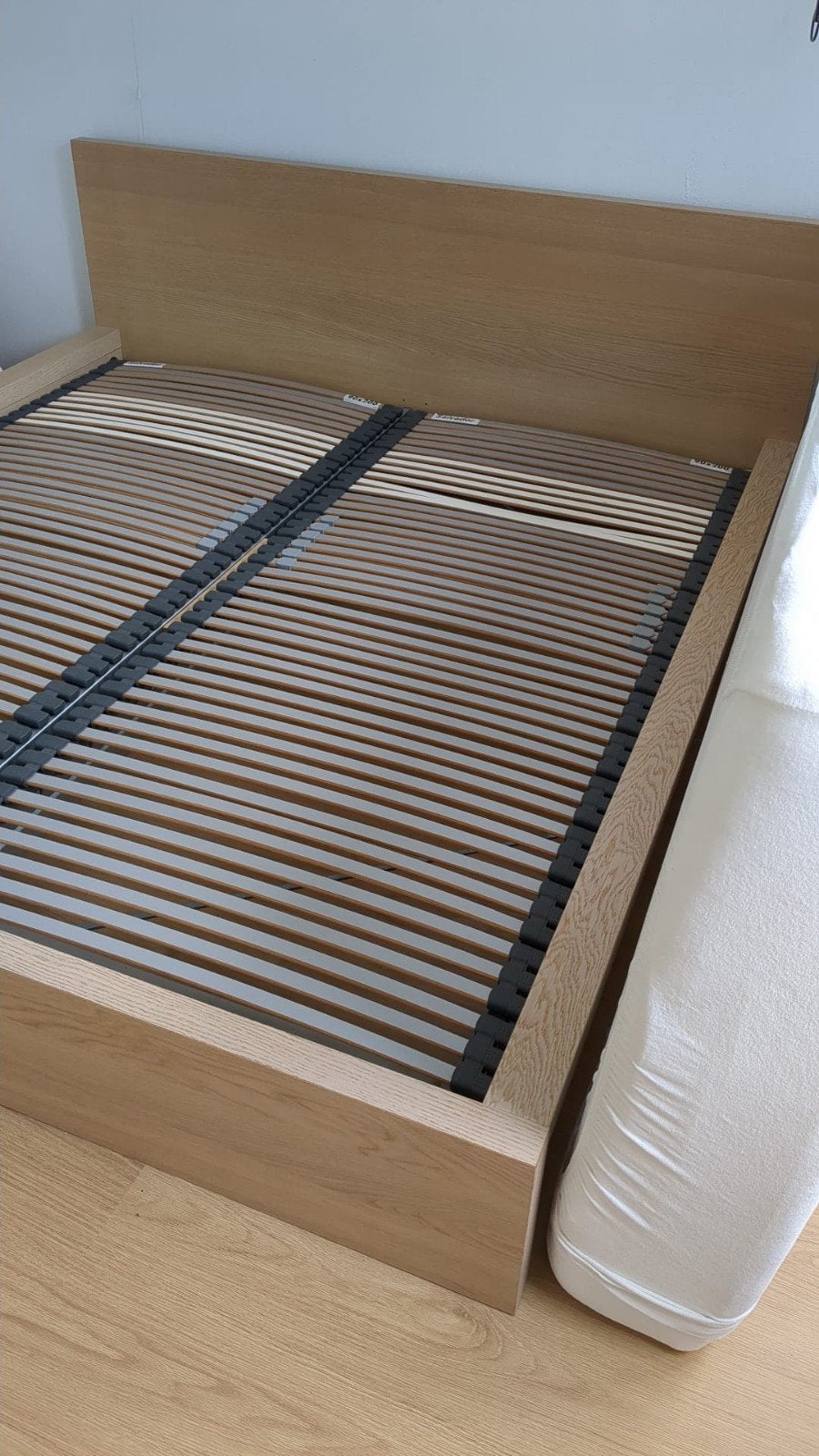 Tweepersoonsbed met lattenbodems (excl. matrassen), Ophalen, Gebruikt, Overige kleuren, Tweepersoons