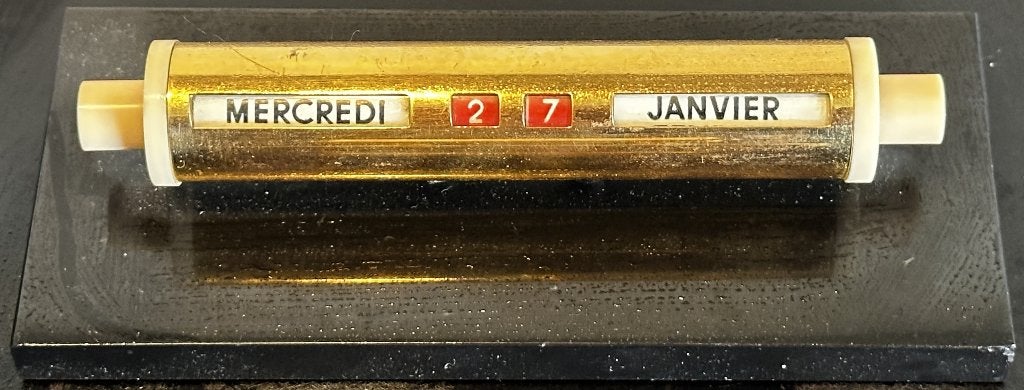 Vintage Franse Gold Starry Bureaukalender - Jaren 50, Antiek en Kunst, Ophalen