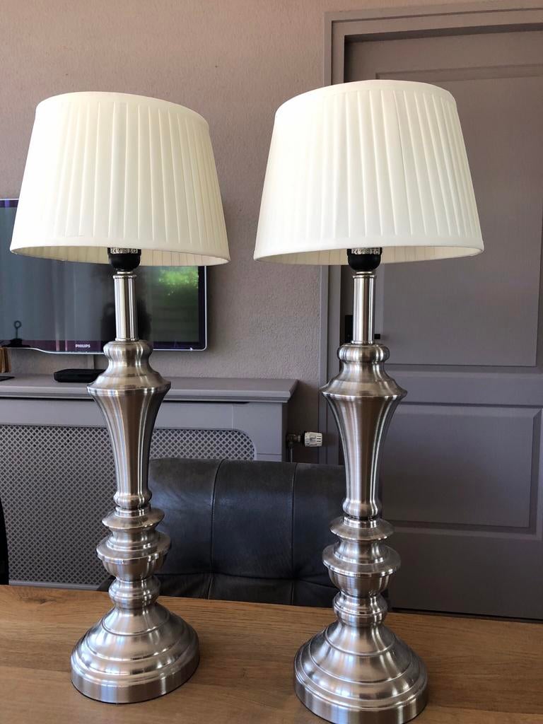 2 tafellampjes, Huis en Inrichting, Ophalen, 50 tot 75 cm, Metaal, Landelijk