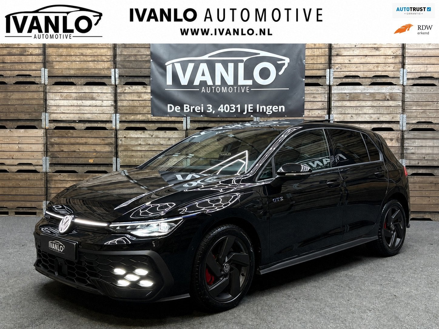 Volkswagen GOLF 1.5 eHybrid GTE Leder "vienna"Led IQ Lights, Auto's, Dealer onderhouden, 77 km/l, 4 cilinders, Zwart
