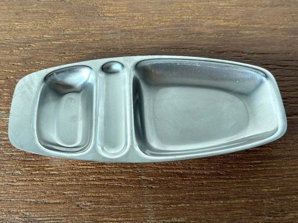 Vintage Alfra Alessi RVS aperitiefschaaltje – 18/10 - Italy, Gebruikt, Overige typen, Vintage, Ophalen of Verzenden