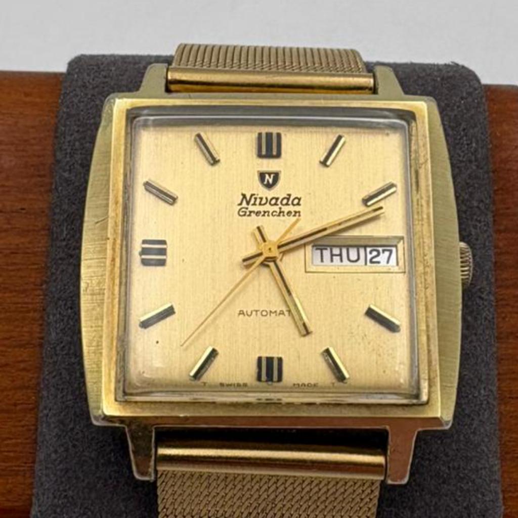 Nivada Grenchen automatic vintage horloge - Met garantie, Sieraden, Tassen en Uiterlijk, Ruilrijk, Zo goed als nieuw, Info@ruilrijk.nl