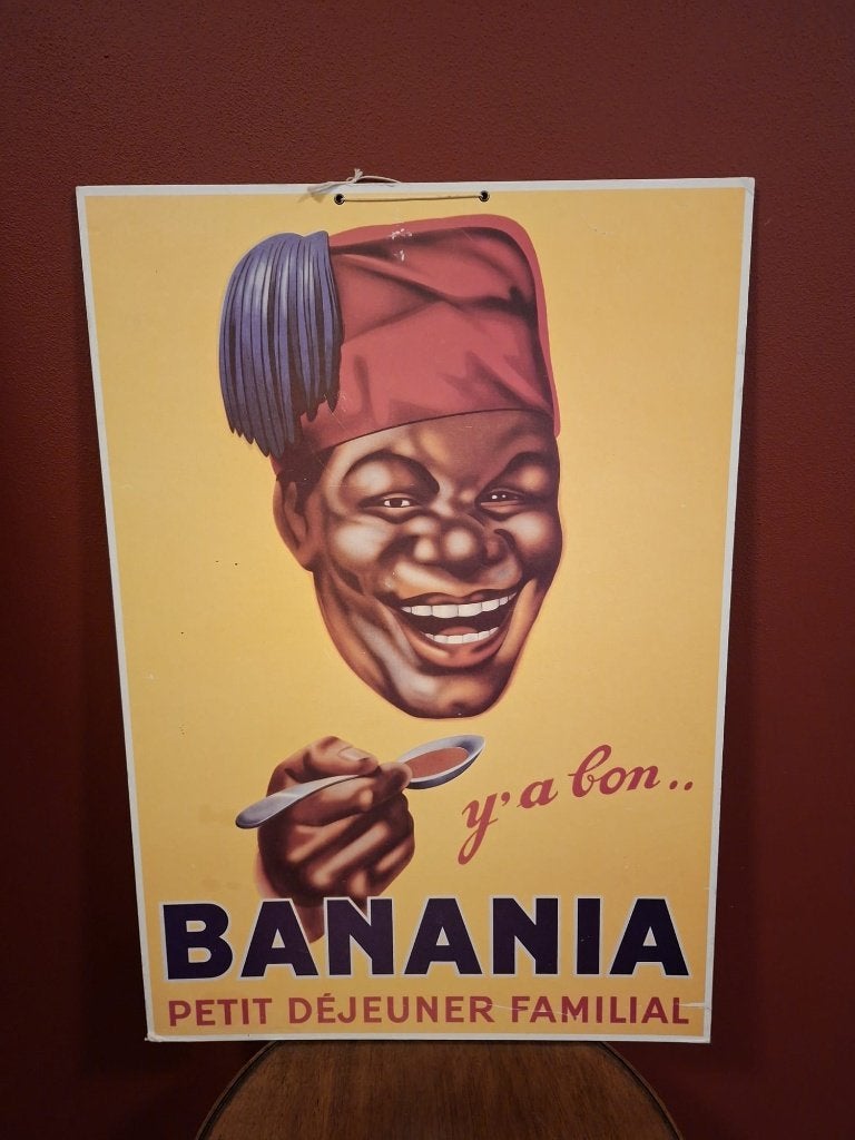 Banania kartonnen bord, Verzamelen, Ophalen, Gebruikt, Reclamebord