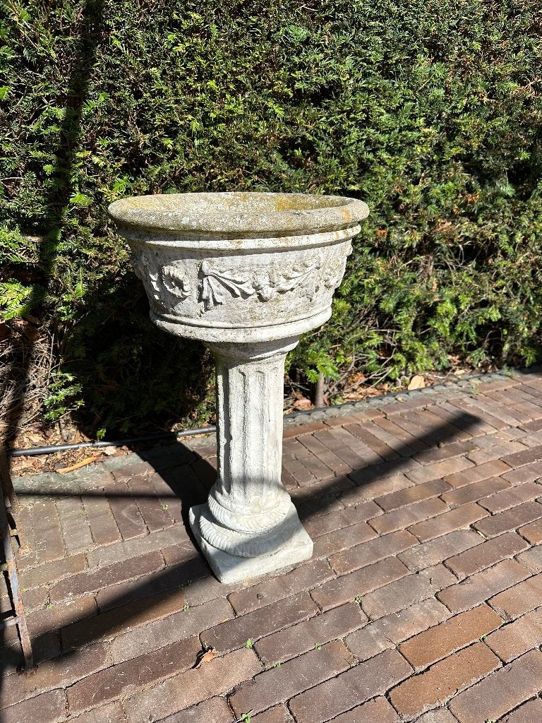 Bloempot tuin met zuil, Ophalen, Gebruikt, 40 cm of meer, Rond