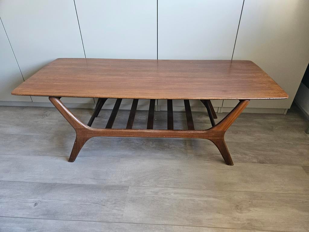 Salontafel design Louis van Teeffelen, Huis en Inrichting, Tafels | Salontafels, Design, jaren 60, retro, Gebruikt, 100 tot 150 cm