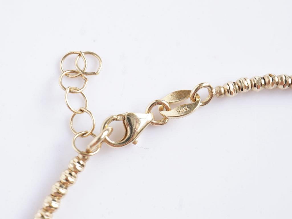 14 Karaat Gouden Balletjes Armband 2 mm, Ophalen, Zo goed als nieuw, Goud, Goud