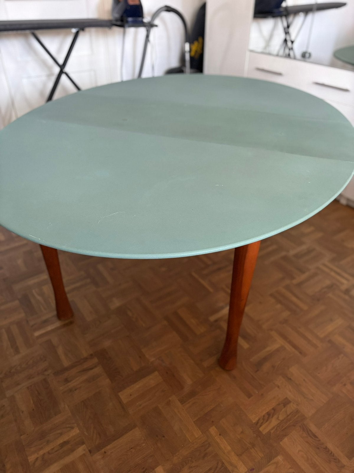 Unieke ovale design tafel van De Padova, Ophalen, Gebruikt, 100 tot 150 cm, Design