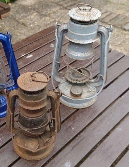 vintage petroleum lamp/ stormlantaarn, Ophalen of Verzenden