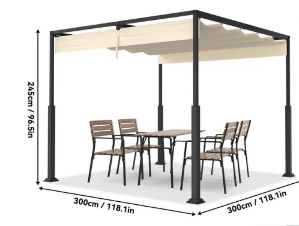 Pergola met schuifdak, Tuin en Terras, Overkappingen, Ophalen, Zo goed als nieuw, Tuinpaviljoen