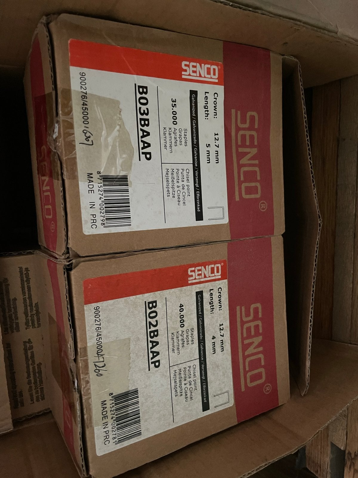 Senco nieten B02BAAP, B03BAAP, F04BAAP - Diverse maten, Ophalen of Verzenden, Nieuw, Tacker/nietmachine, Overige merken