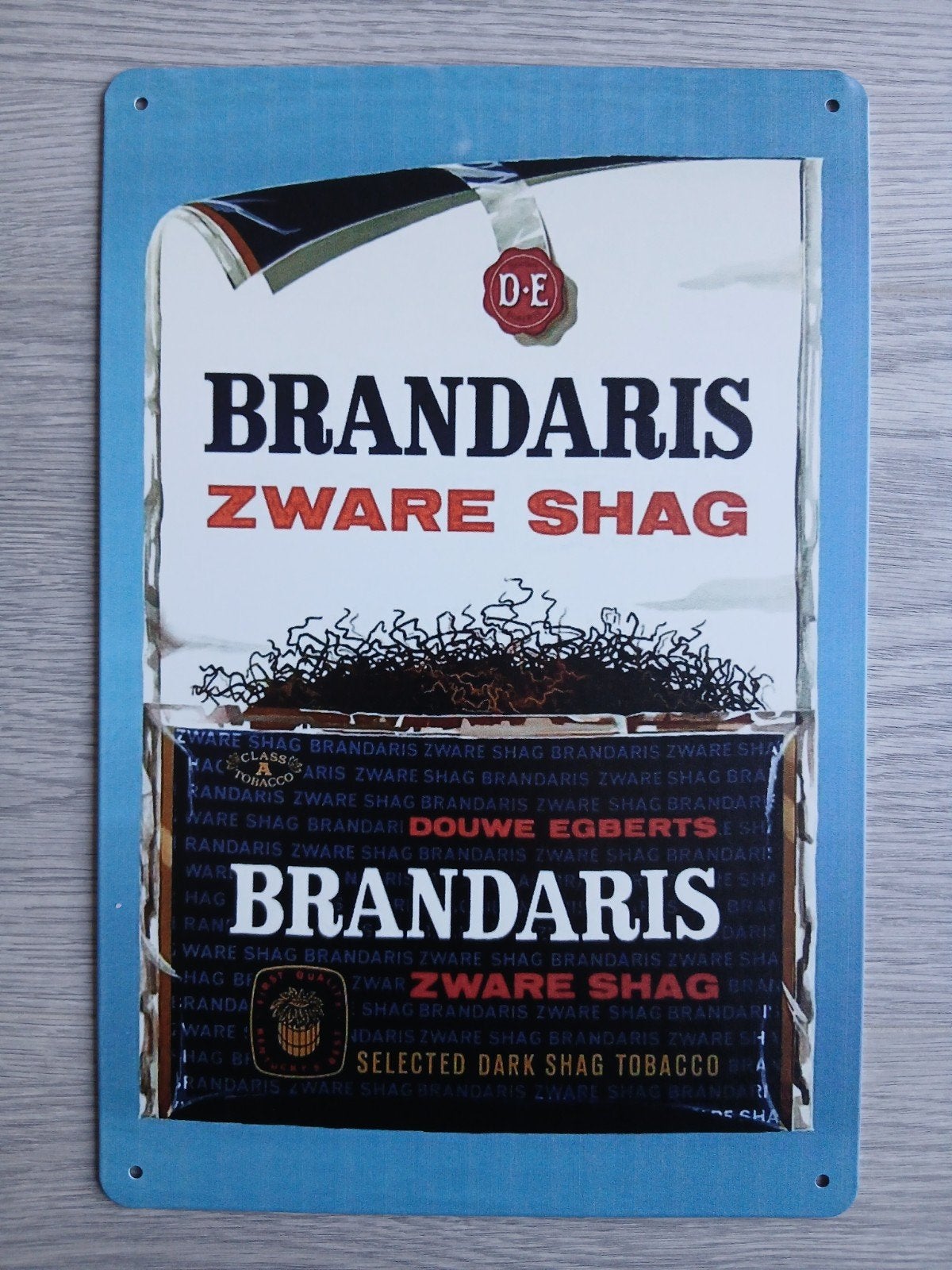 Douwe Egberts Brandaris Zware Shag 20x30 cm Reclamebord, Verzenden, Nieuw, Reclamebord