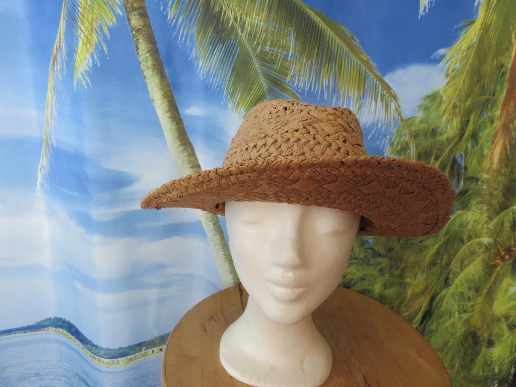 naturel straw strooien hoed met zwart riempje 58,5 cm Mavi, Mavi, Hoed, Ophalen of Verzenden, 58 of 59 cm (L, 7¼ of ⅜ inch)