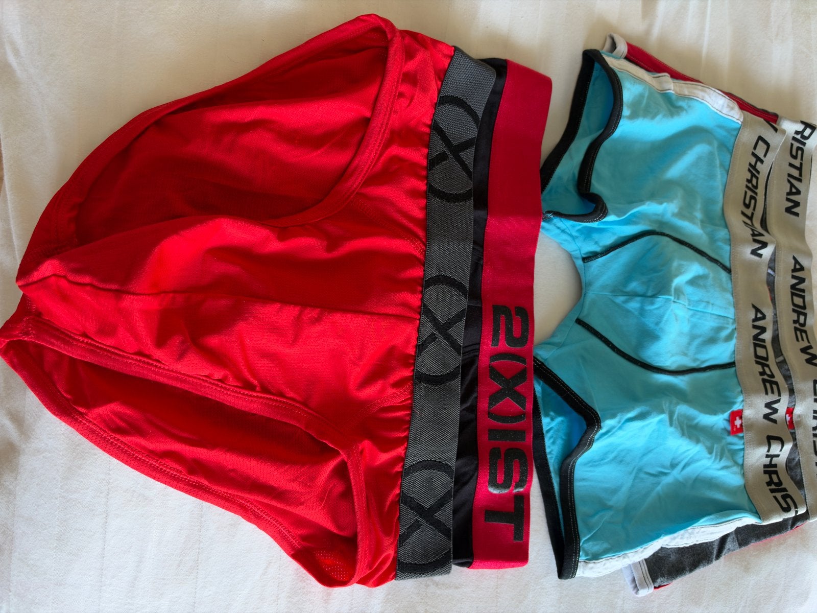 Andrew Christian en 2xist slips en trunks maat M, Kleding | Heren, Ophalen, Rood, Andrew Christian, Slip