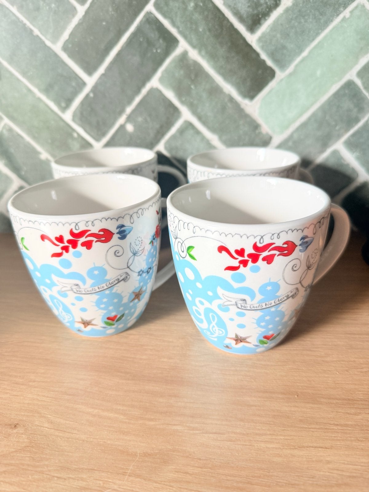 Set van 4 vrolijke Poekie mokken, Ophalen of Verzenden, Nieuw