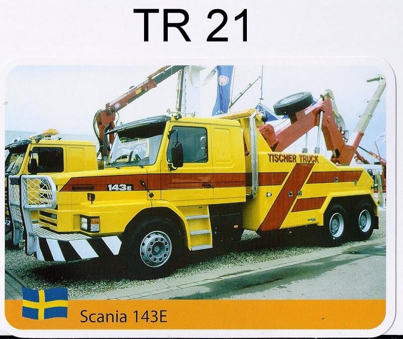 Kw189 autokaart tr21 truck scania 143e, Verzamelen, Ophalen of Verzenden, Zo goed als nieuw, Auto's