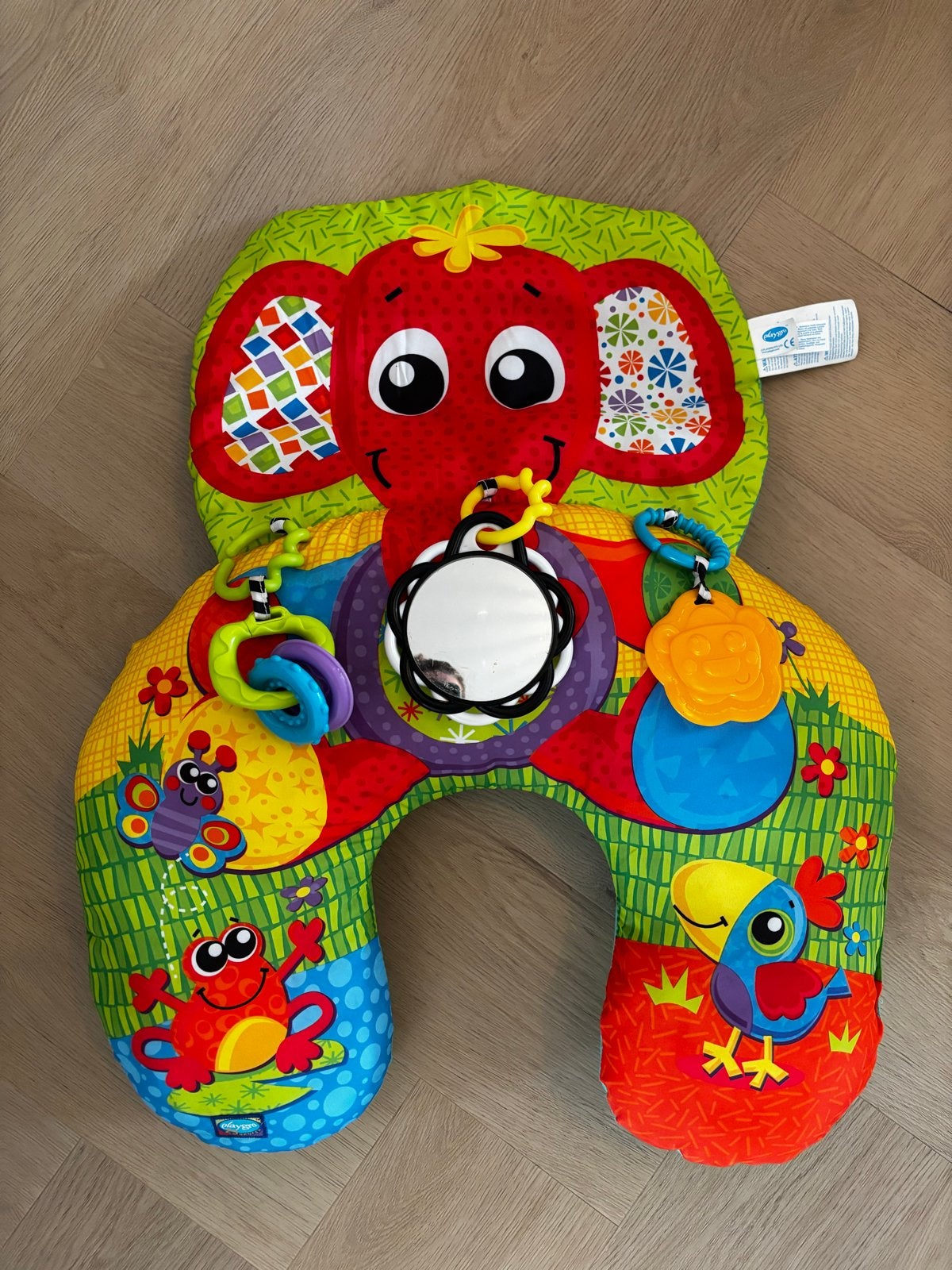 Playgro Activity Pillow Olifant voor Tummy Time, Kinderen en Baby's, Speelgoed | Babyspeelgoed, Ophalen of Verzenden, Gebruikt