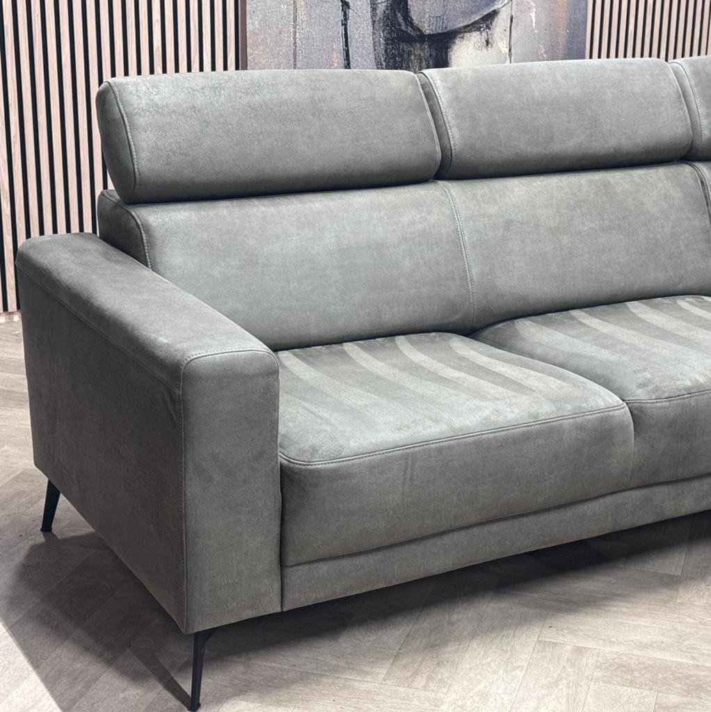 ZGAN Kapenga Hoekbank Microleer - Groen - 280 x 245, 250 tot 300 cm, -, -, Hoekbank