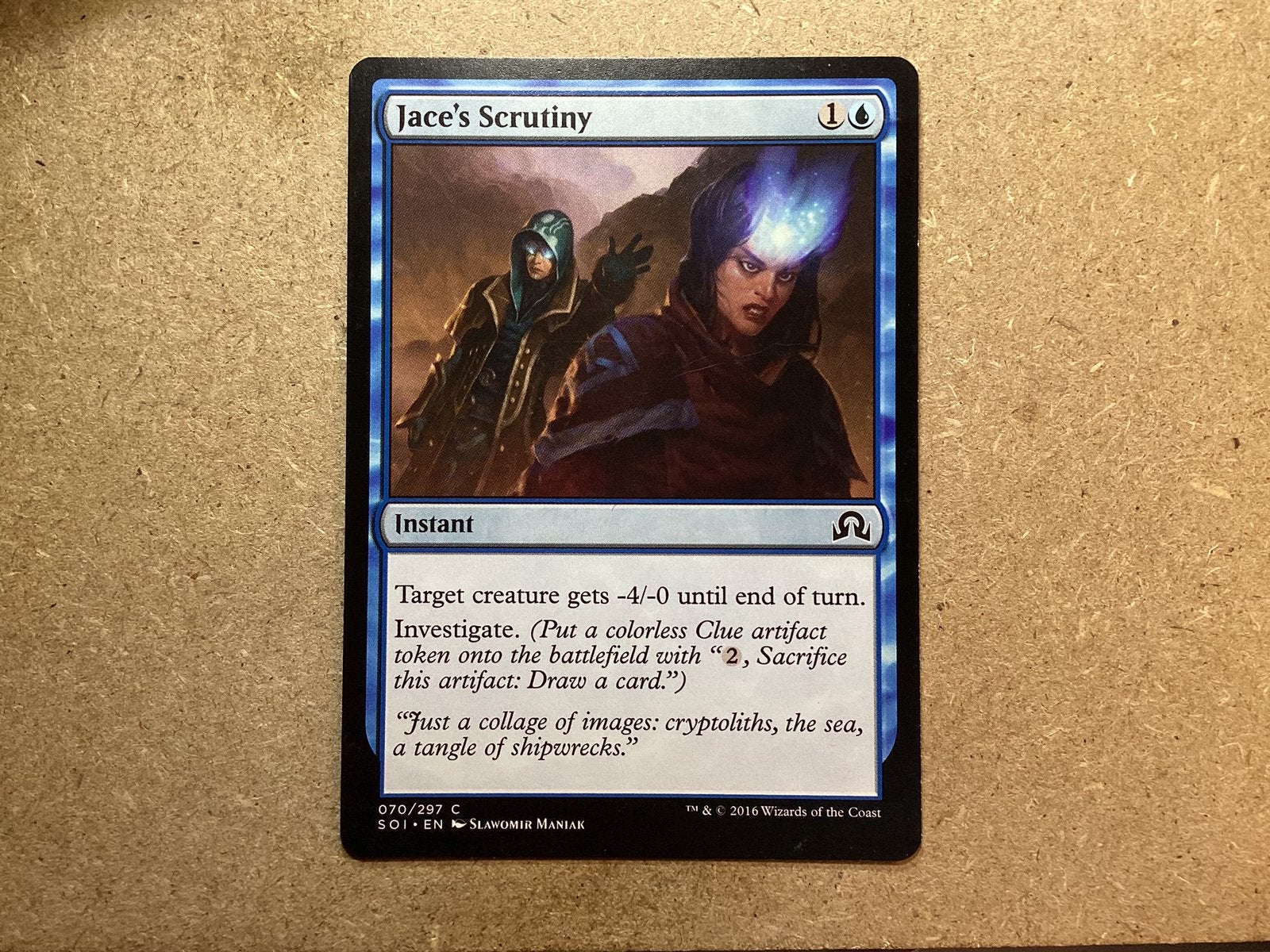 1x Jace's Scrutiny [070/297] (Near Mint), Ophalen of Verzenden, Zo goed als nieuw, Losse kaart