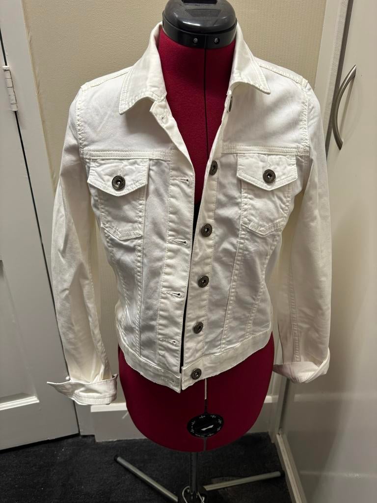 Tramontana Off-White Spijkerjasje Maat S, Ophalen of Verzenden, Gedragen, Maat 36 (S), Wit