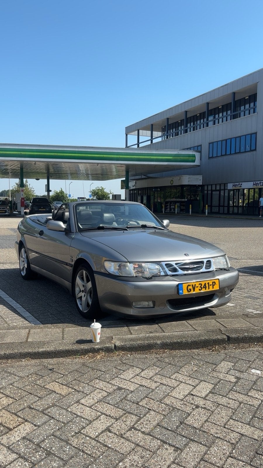 Saab 9-3 2.0t Aero cabriolette, Auto's, Saab, Zwart, 4 cilinders, Cabriolet, 205 pk