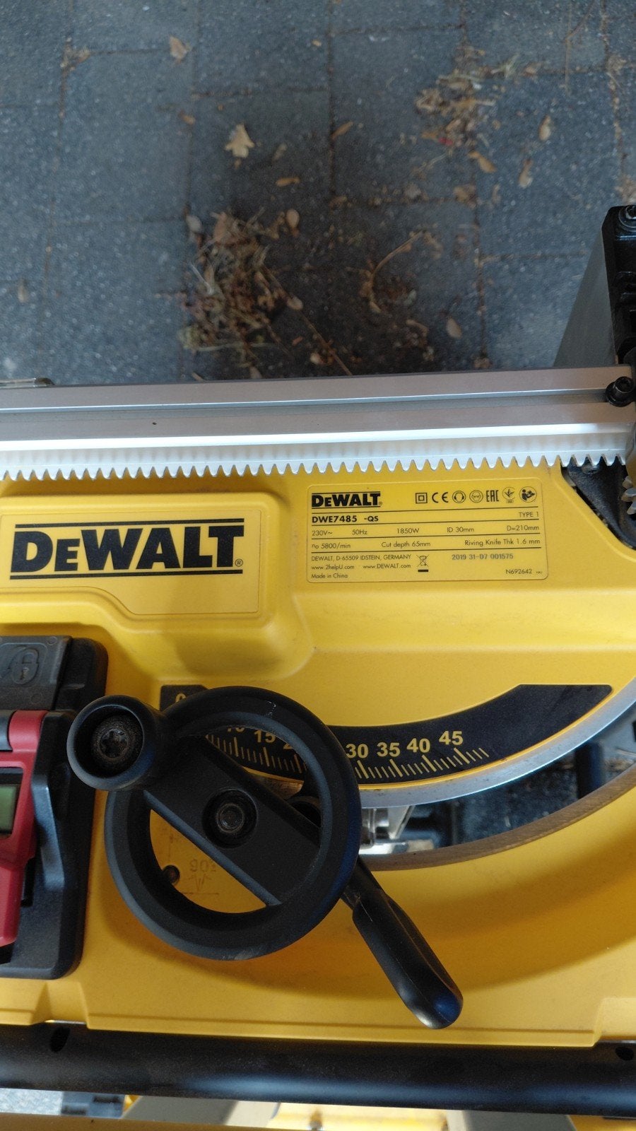 Dewalt DWE7485-QS Tafelzaag - Zo goed als nieuw, Ophalen, Cirkelzaag, Zo goed als nieuw, Dewalt