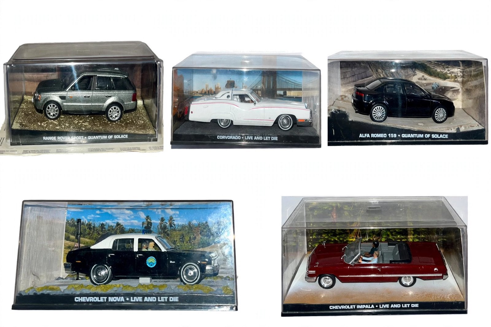 James Bond 007 Top Lot 5x 1:43 NIEUW Range Rover + Corvorado, Ophalen of Verzenden, Nieuw, Auto, Overige merken