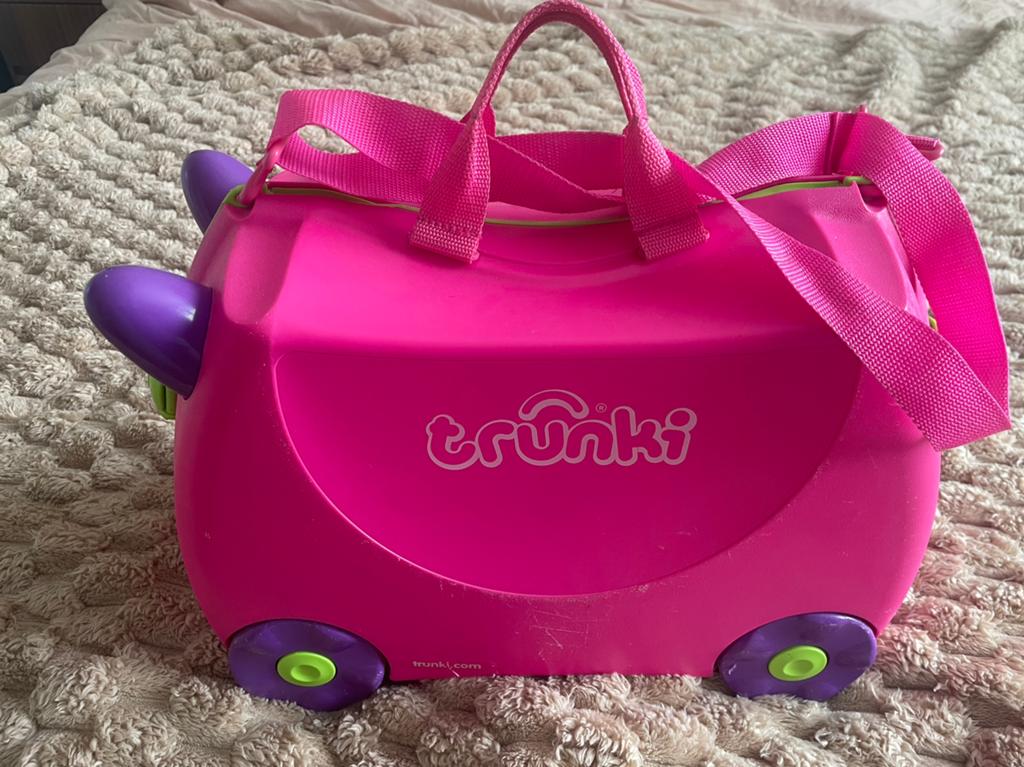 Trunki Kinderkoffer Roze, Ophalen, Gebruikt