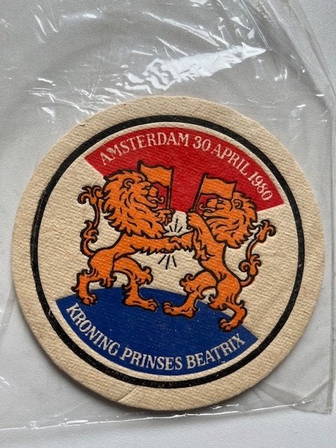 Biervilt heineken - amsterdam 30-04-1980, Verzamelen, Ophalen, Zo goed als nieuw, Viltje(s), Overige merken