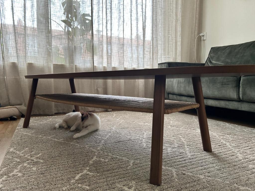 IKEA STOCKHOLM Salontafel Walnootfineer Ovaal, Modern, Scandinavisch, Zo goed als nieuw, 150 tot 200 cm, Minder dan 50 cm