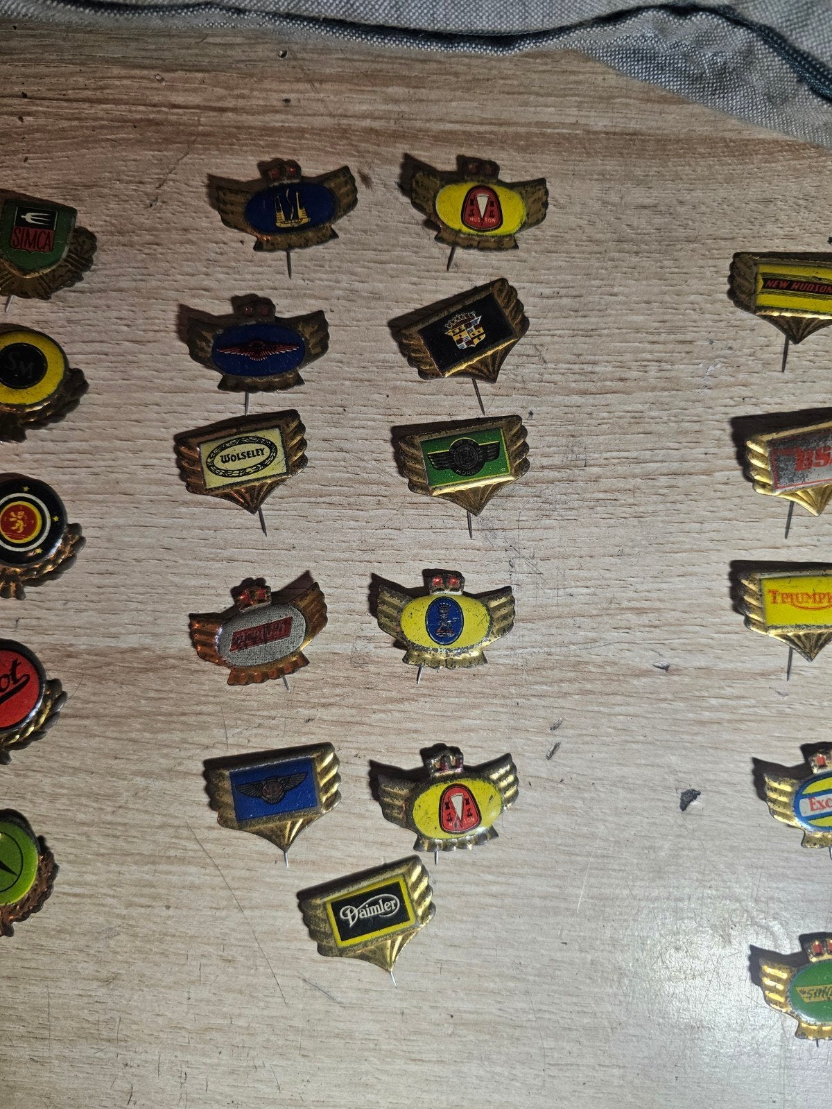 Unieke set van 11 vintage auto-speldjes, Ophalen of Verzenden, Gebruikt